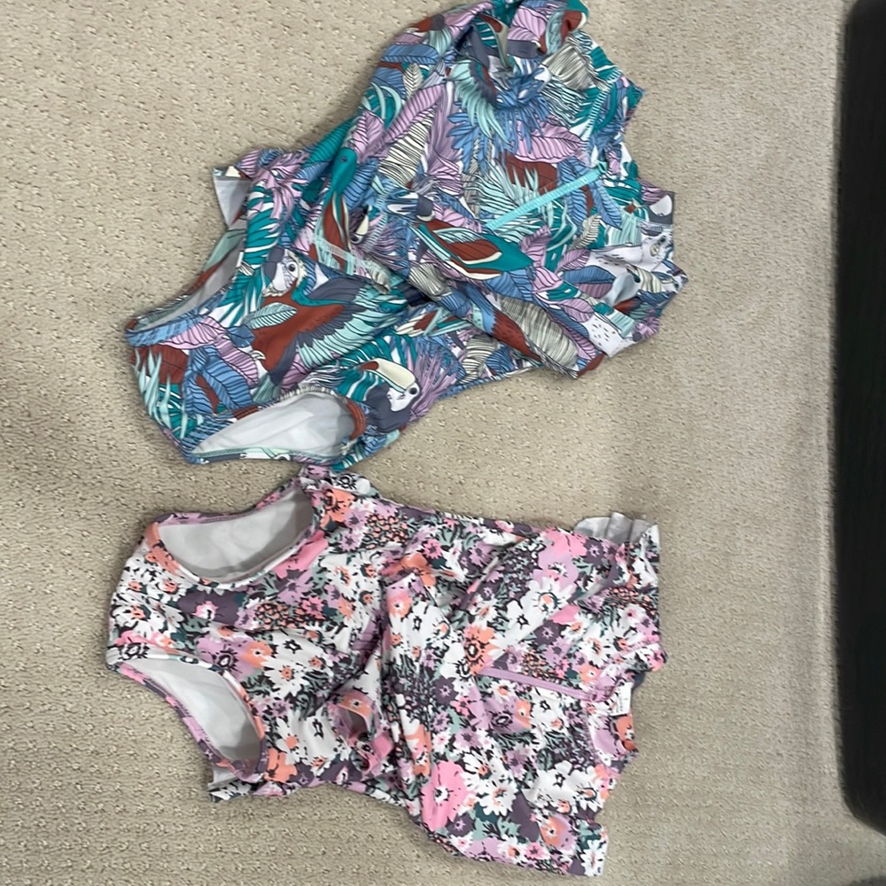 2 bathing suits from cotton on for baby girl size 12-18 months